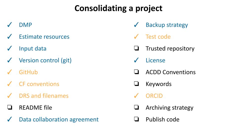 Checklist-consolidate